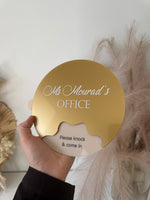 Rotatable Custom Message Office Sign - Luxe Decor by Lisa
