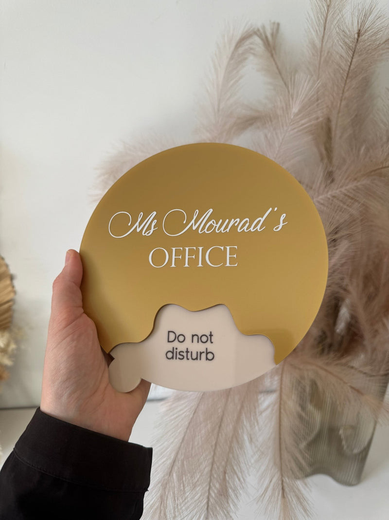 Rotatable Custom Message Office Sign - Luxe Decor by Lisa