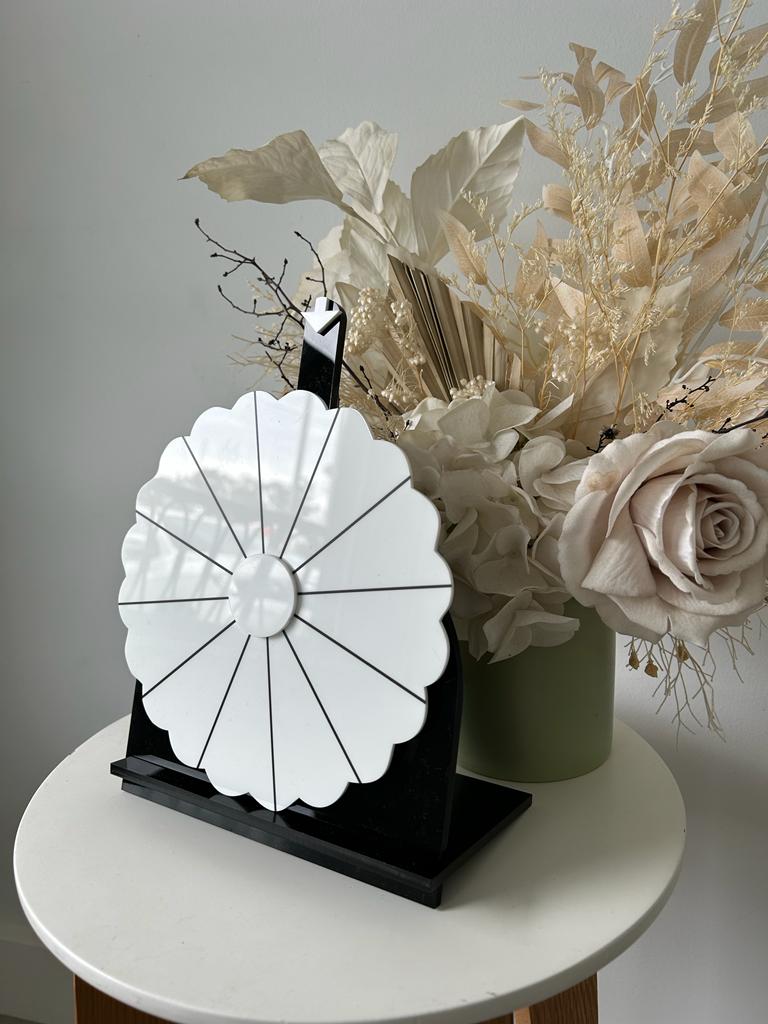 Scalloped Spin the wheel - Blank or Custom Style (small) - Luxe Decor by Lisa