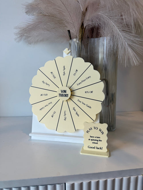 Scalloped Spin the wheel - Blank or Custom Style (small) - Luxe Decor by Lisa