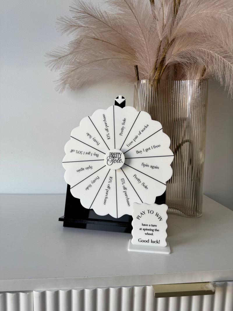 Scalloped Spin the wheel - Blank or Custom Style (small) - Luxe Decor by Lisa
