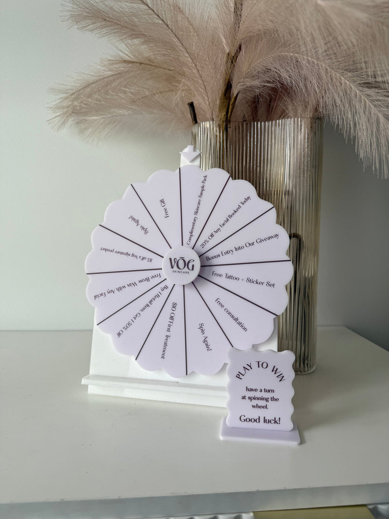Scalloped Spin the wheel - Blank or Custom Style (small) - Luxe Decor by Lisa