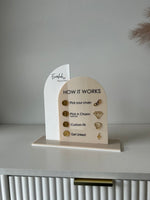 Semi + Arched How it Works Sign + Logo (Permanent Jewelry) - Luxe Decor by Lisa