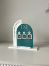 Semi + Arched Social Sign + Card Holder - 3 QR Codes - Luxe Decor by Lisa