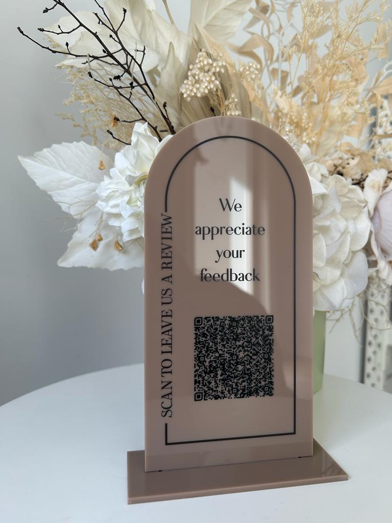 Simple Arch Review Sign - Luxe Decor by Lisa