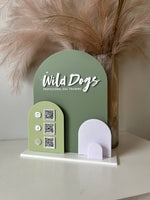 Solid Triple Arches, Logo, QR’s + Card Holder - Luxe Decor by Lisa