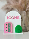 Solid Triple Arches, Logo, QR’s + Card Holder - Luxe Decor by Lisa