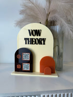 Solid Triple Arches, Logo, QR’s + Card Holder - Luxe Decor by Lisa