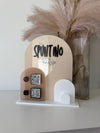 Solid Triple Arches, Logo, QR’s + Card Holder - Luxe Decor by Lisa
