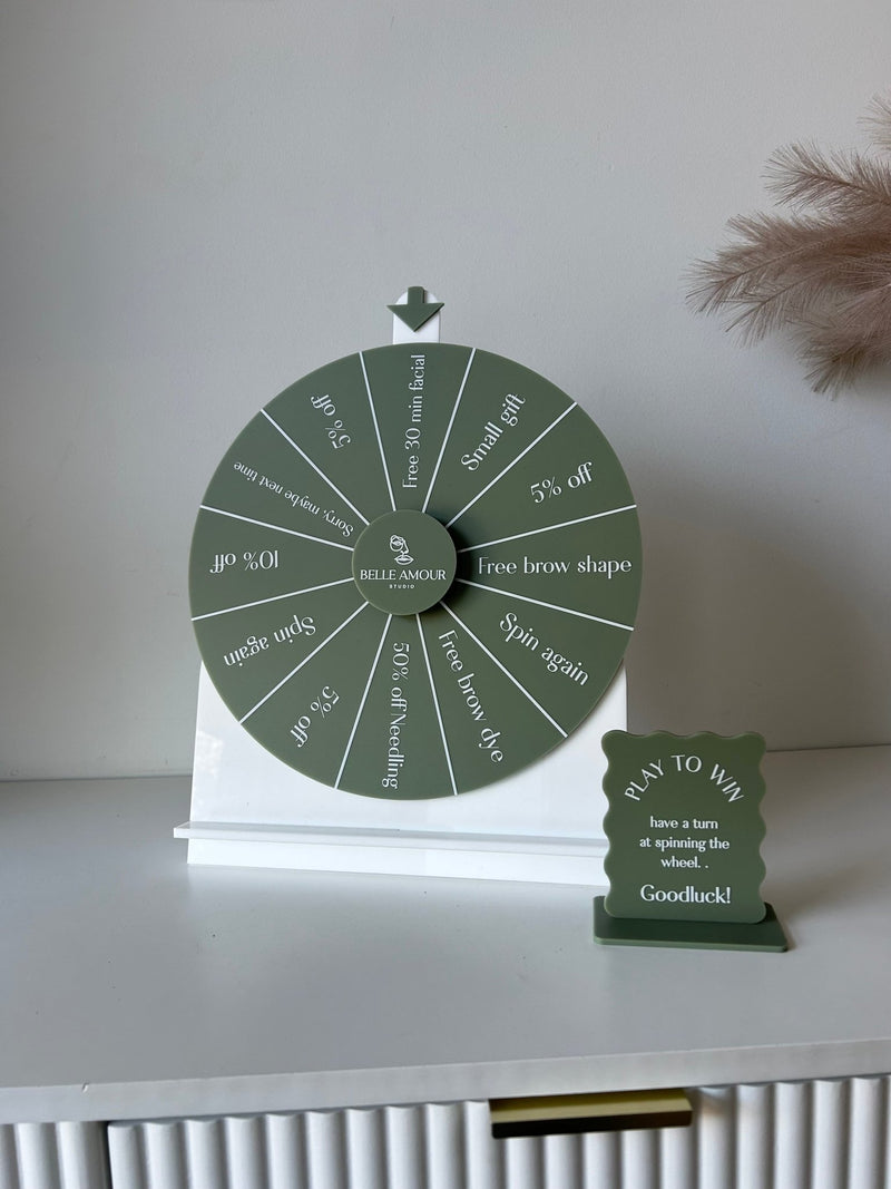 Spin the wheel - Blank or Custom Style - Medium Size - Luxe Decor by Lisa