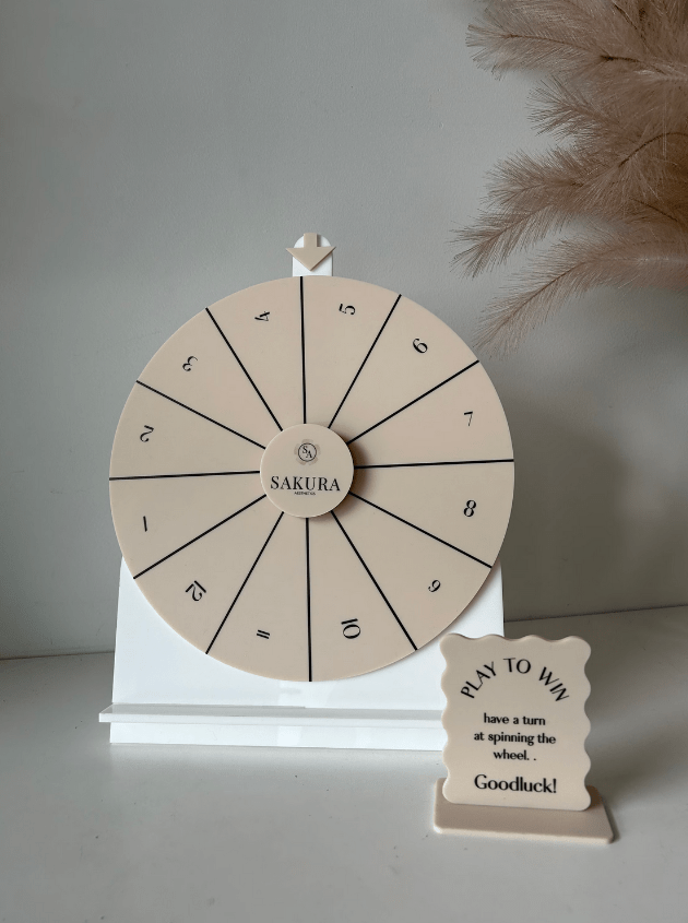 Spin the wheel - Blank or Custom Style - Medium Size - Luxe Decor by Lisa