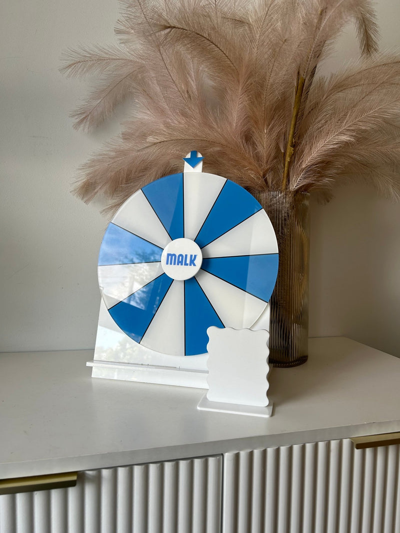 Spin the wheel - Blank or Custom Style - Medium Size (CUSTOM LOGO COLOURS) - Luxe Decor by Lisa