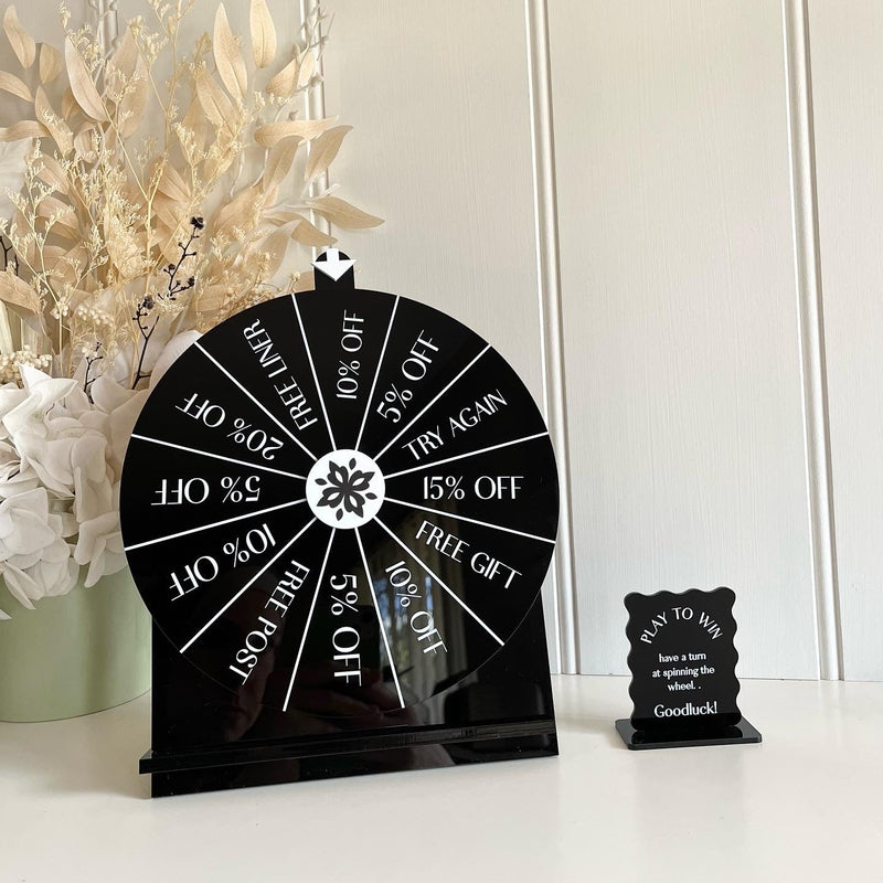 Spin the wheel - Blank or Custom Style - Small Size - Luxe Decor by Lisa