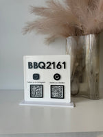 Square 2 QR + Logo Sign - Luxe Decor by Lisa