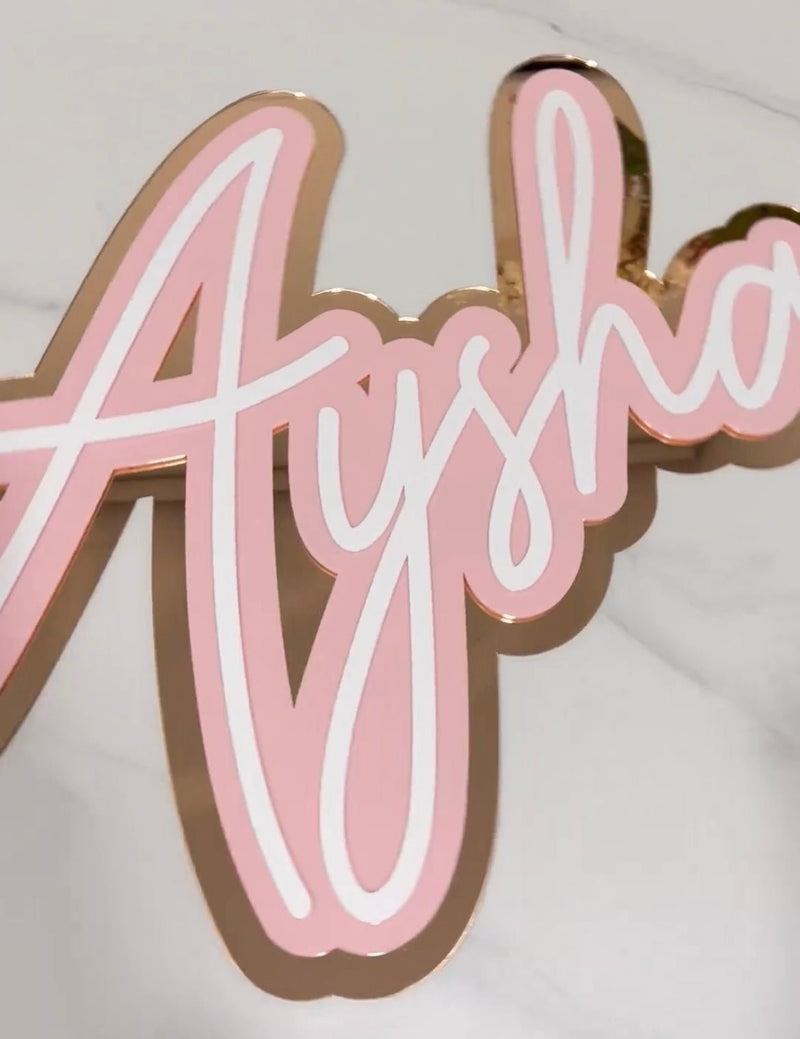 Triple Layer Acrylic Names - Luxe Decor by Lisa