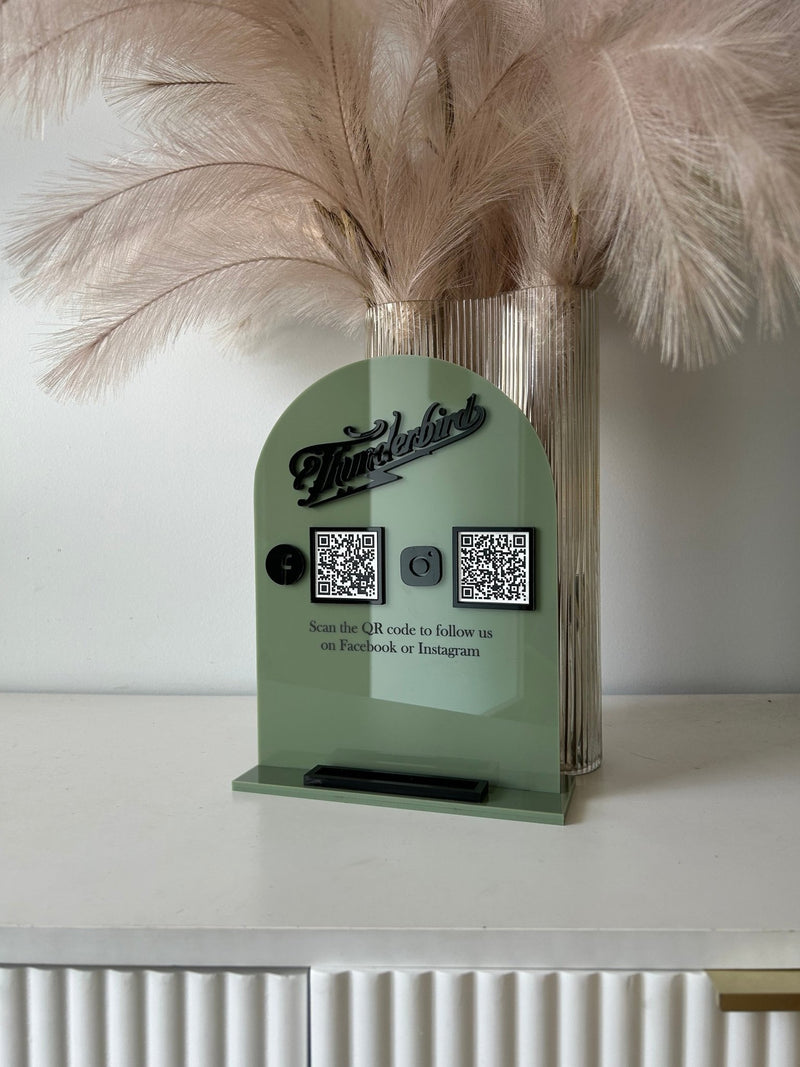 Wall Logo, 2 QR’s and Card Holder Arch - Luxe Decor by Lisa