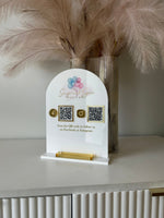 Wall Logo, 2 QR’s and Card Holder Arch - Luxe Decor by Lisa