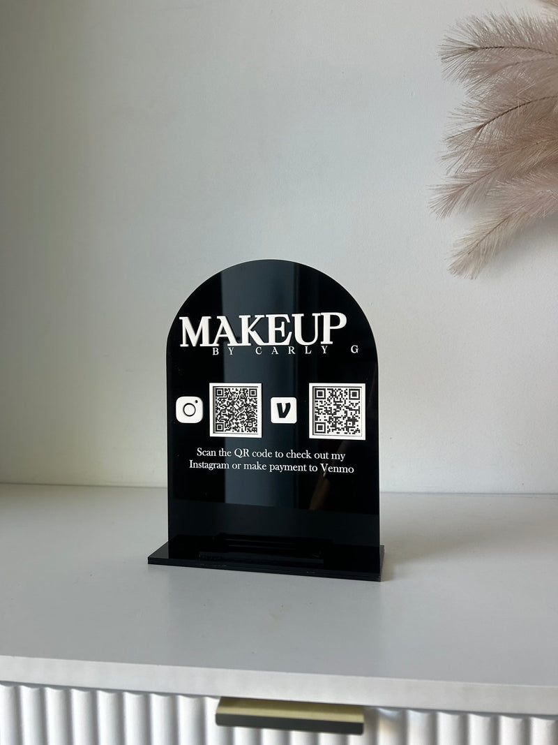 Wall Logo, 2 QR’s and Card Holder Arch - Luxe Decor by Lisa