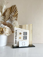2 in 1 Doubled Modern Social Sign + Card Holder - Luxe Decor by Lisa