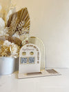 3 in 1 Double Arched Social Sign/ Square + QR + Card Holder and Added Business Name - Luxe Decor by Lisa