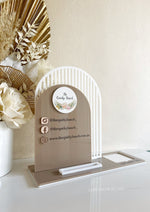 3 in 1 Double Arched Social Sign/ Square + Usernames + Card Holder - Luxe Decor by Lisa