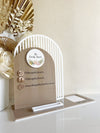 3 in 1 Double Arched Social Sign/ Square + Usernames + Card Holder - Luxe Decor by Lisa