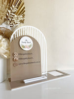 3 in 1 Double Arched Social Sign/ Square + Usernames + Card Holder - Luxe Decor by Lisa