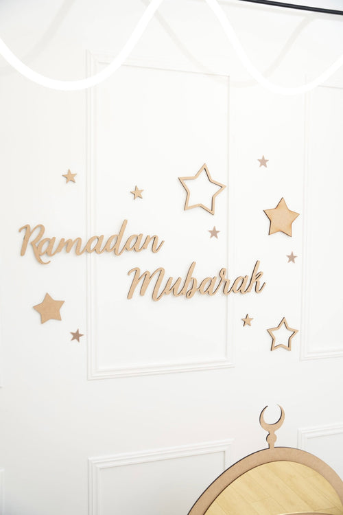 3 Worded Set for Eid, Ramadan + Mubarak + Stars - Luxe Decor by Lisa
