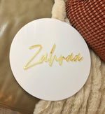 3D Acrylic Custom Round Signage - Luxe Decor by Lisa