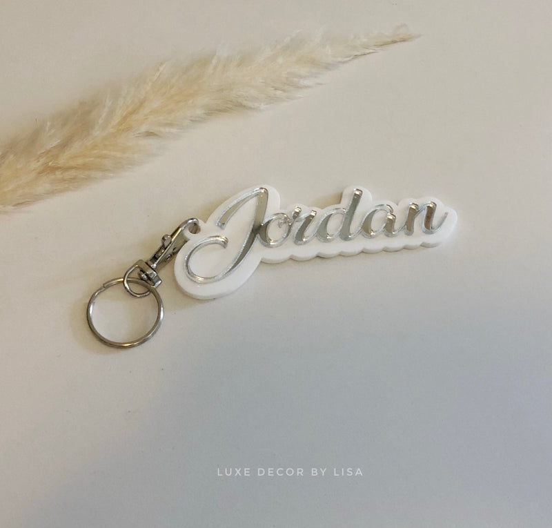 3D Acrylic Name Keyrings - Luxe Decor by Lisa