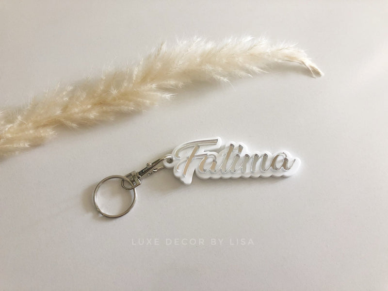 3D Acrylic Name Keyrings - Luxe Decor by Lisa