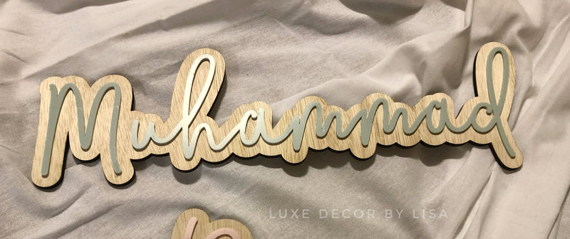 3D Kids Name Signs - Plywood - Luxe Decor by Lisa