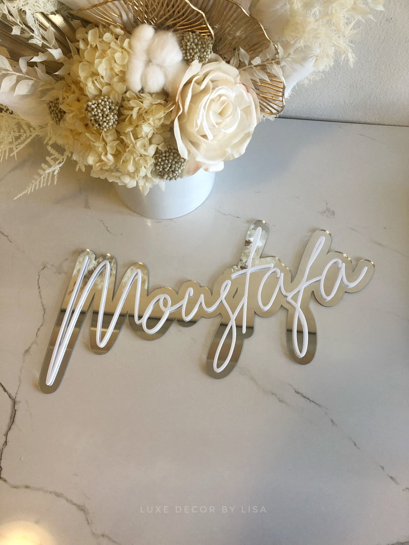3D Layered Acrylic Names + Words - Luxe Decor by Lisa