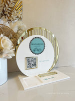 4 in 1 Double Circled Logo, QR, Cards and Square Dock Sign - Luxe Decor by Lisa