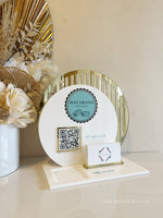 4 in 1 Double Circled Logo, QR, Cards and Square Dock Sign - Luxe Decor by Lisa