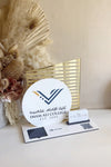 4 in 1 Modern Logo, QR, Cards and Square Dock Sign - Luxe Decor by Lisa