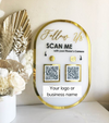 Extra Large QR Code Sign Oval