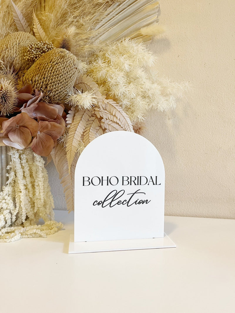 Arch Custom Signs Acrylic Market/Pop Up Stall Business Signs - Luxe Decor by Lisa