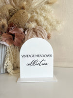 Arch Custom Signs Acrylic Market/Pop Up Stall Business Signs - Luxe Decor by Lisa