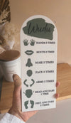 Arched Wudu Chart Acrylic - Luxe Decor by Lisa
