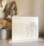 Ayat Al Kursi Prayer Hands Plywood Sign - Luxe Decor by Lisa