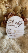 Birth Announcement Floral Oval Sign - Luxe Decor by Lisa