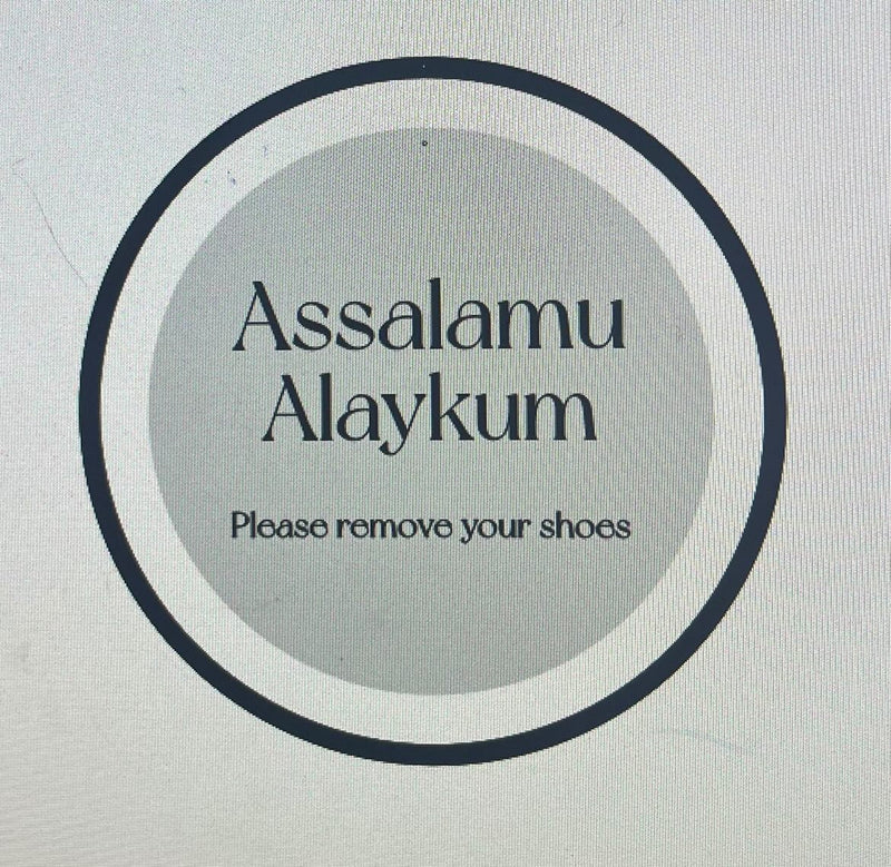 Bordered Circle Assalamu Alaykum Door Sign - Luxe Decor by Lisa