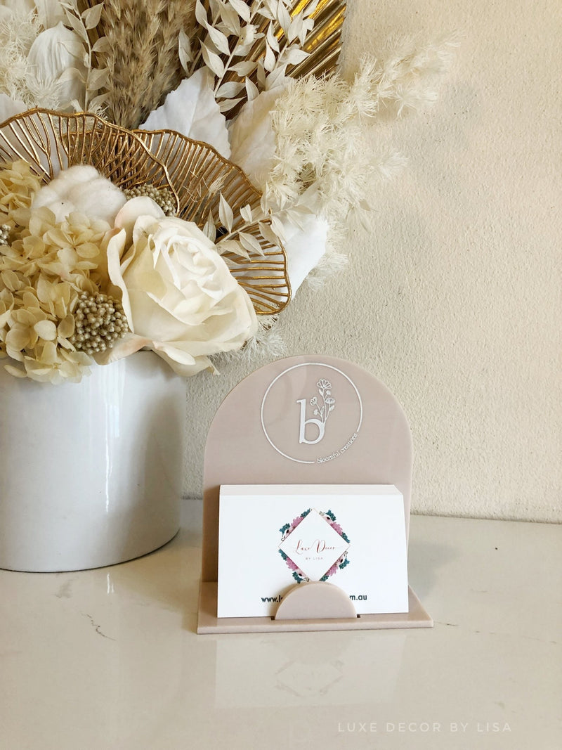 Business card holder with Name - Luxe Decor by Lisa