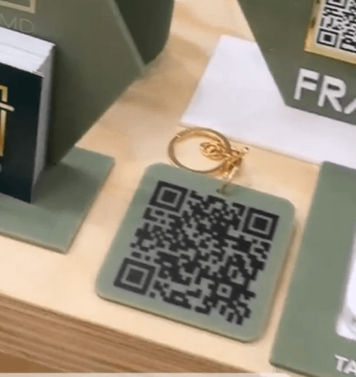 Business QR Printed Keyrings - Luxe Decor by Lisa