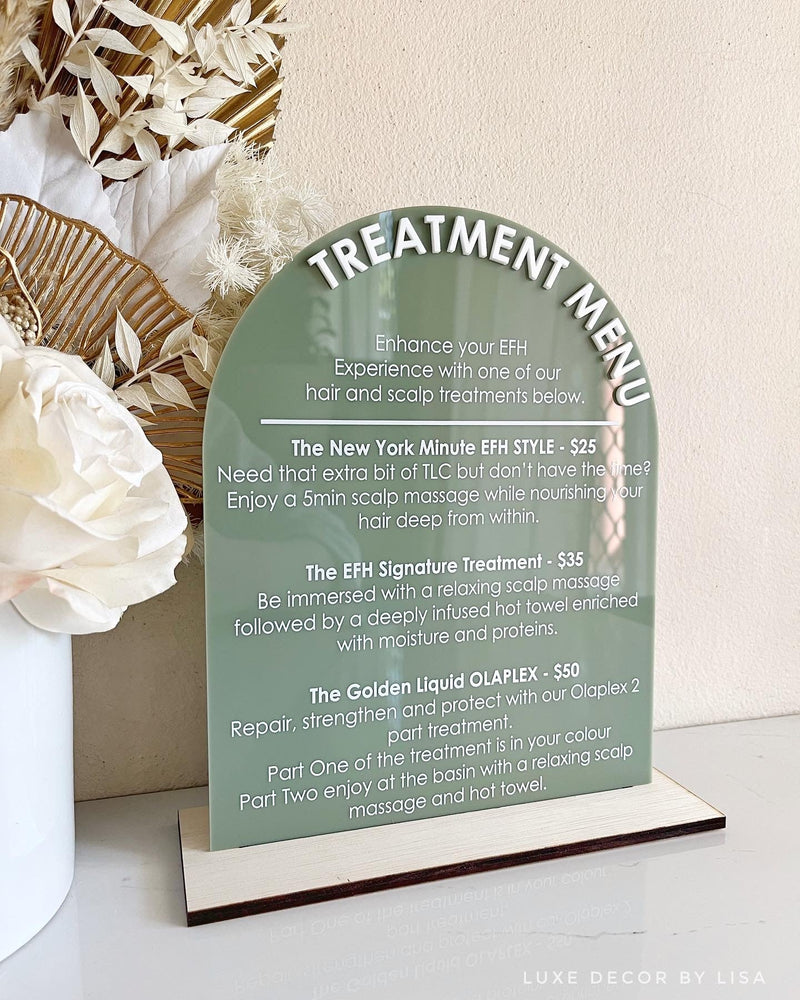 Custom Menu Sign - Arch - Luxe Decor by Lisa