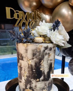 Custom Name is Age Cake Topper - Luxe Decor by Lisa