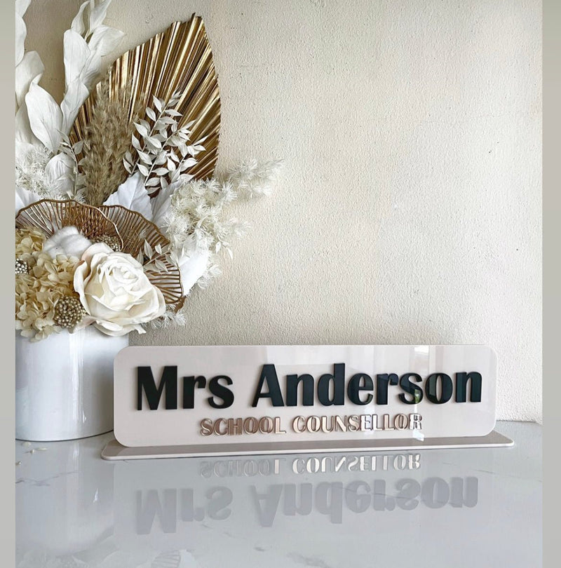 Custom Name|Title Desk Sign - Luxe Decor by Lisa