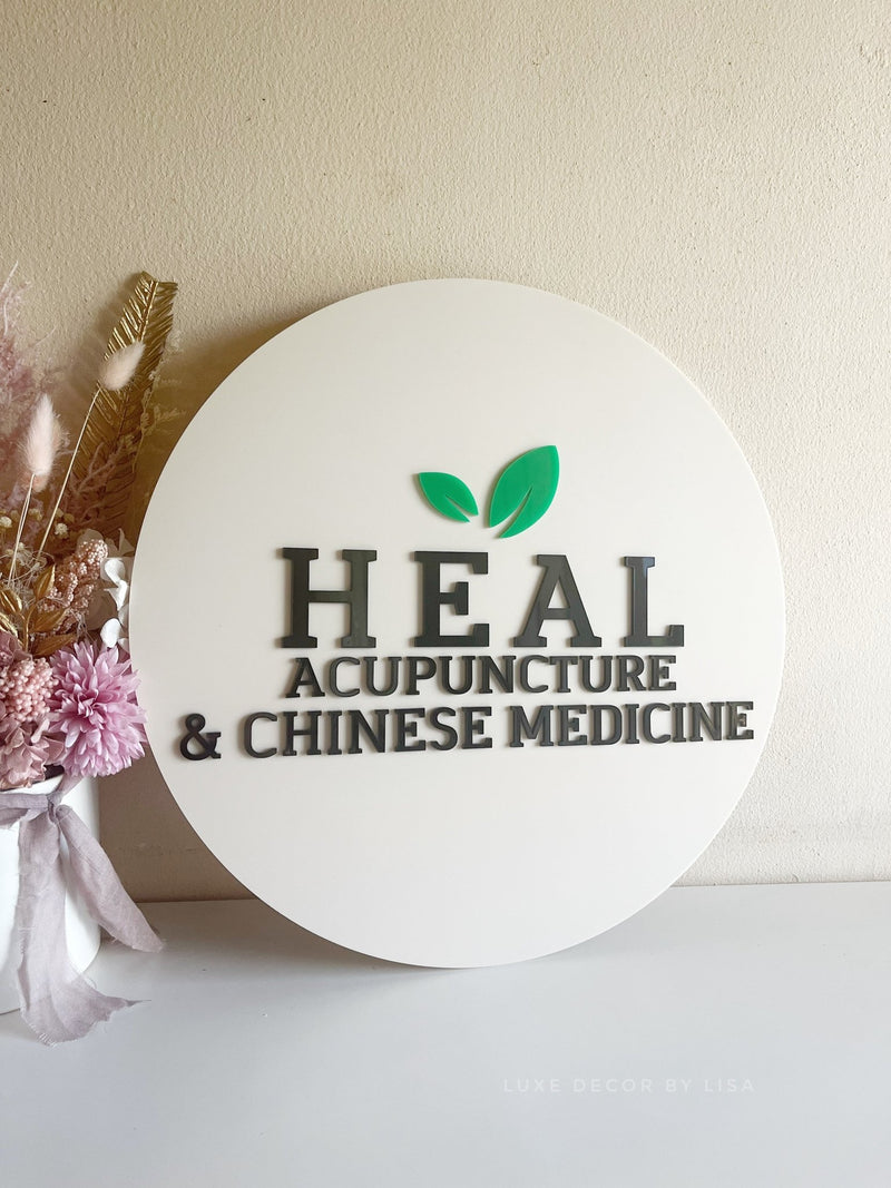 Custom Round Logo Business Signage - Luxe Decor by Lisa