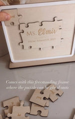 Custom Teachers Puzzle Gift Freestanding - Luxe Decor by Lisa
